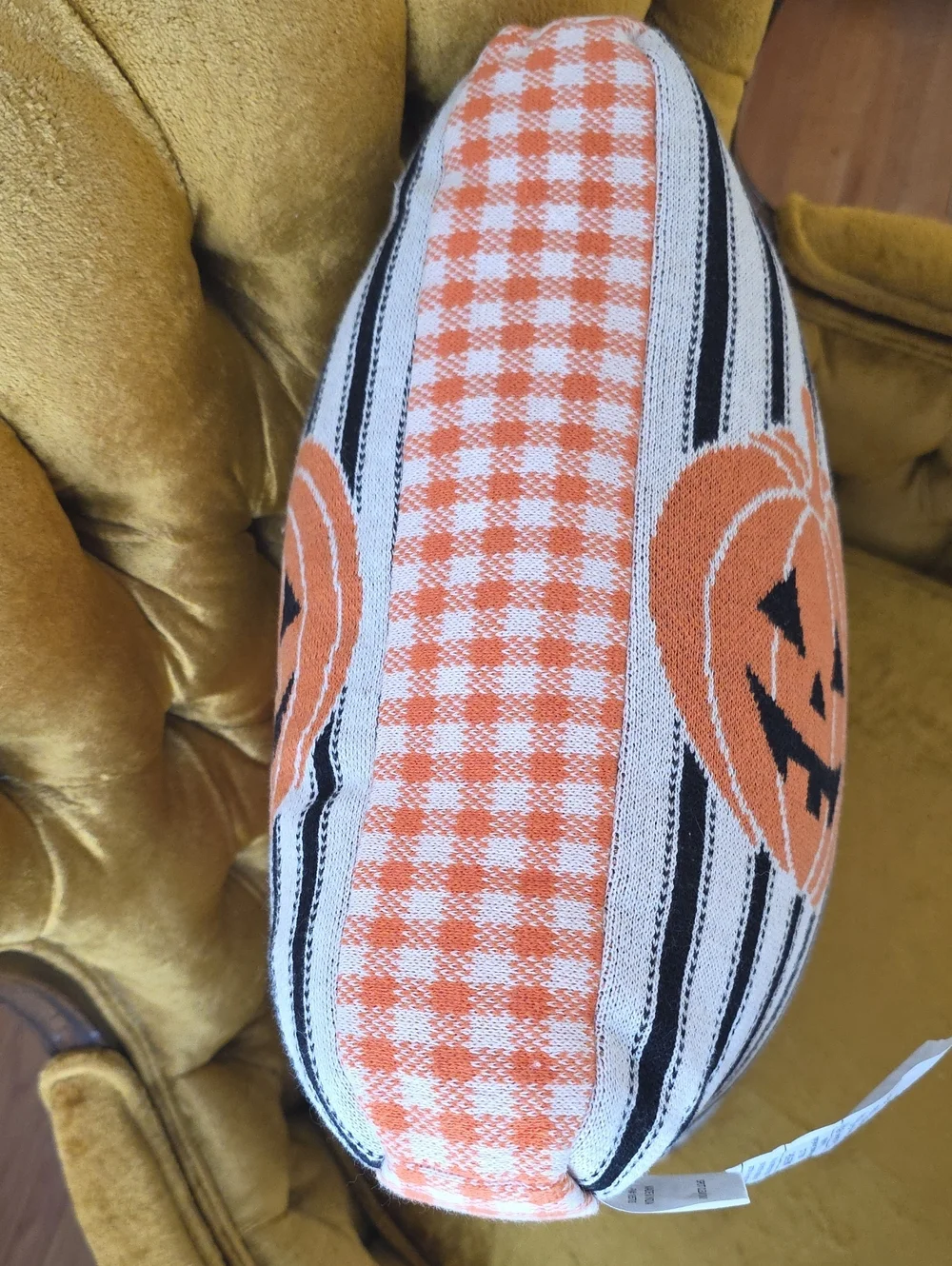 Pillow 14 X 20 IN Large 100% Cotton Halloween Jack-O-Lantern Stripes Pumpkins 🎃